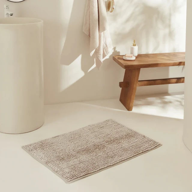 Karaca Home Jules Makarna Badezimmermatte 60x90 cm, Beige