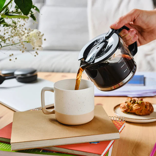 Karaca Maybel Tasse, Weiß Orange, 400 ml