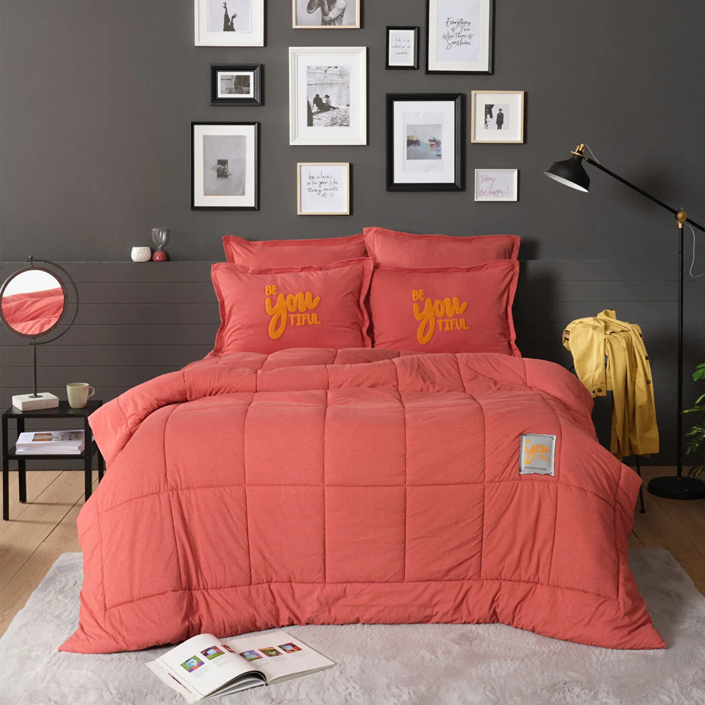 Karaca Home Motto Mercan Çift Kişilik Cotton Comfort