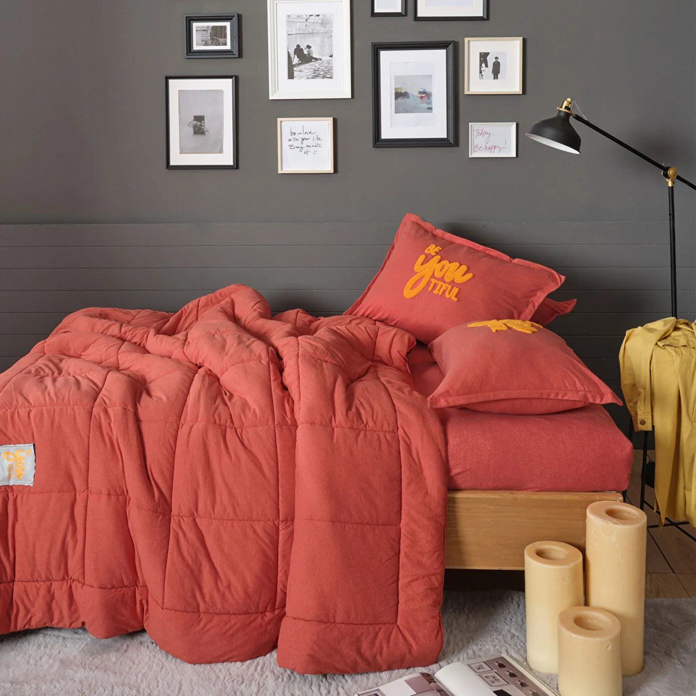Karaca Home Motto Mercan Çift Kişilik Cotton Comfort