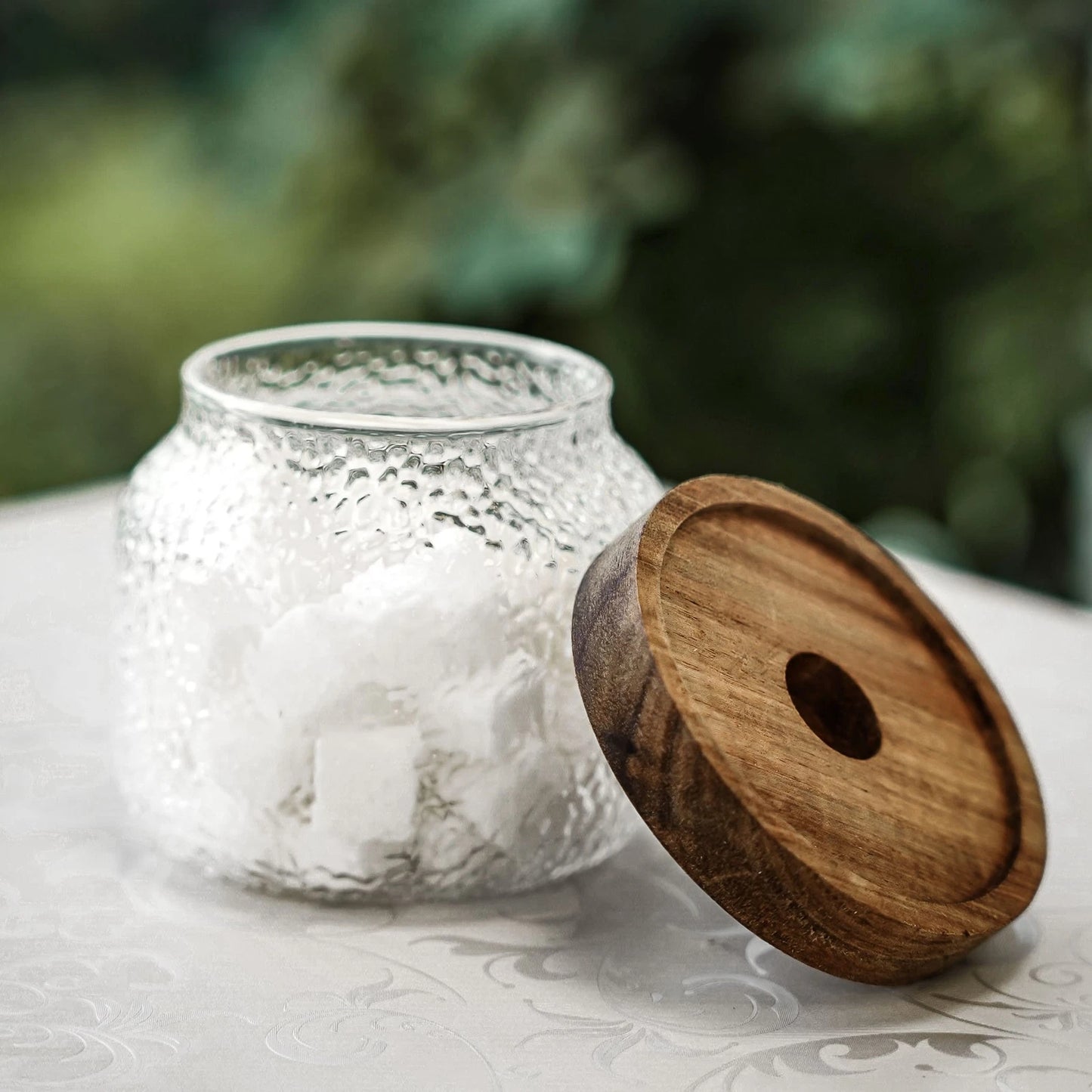 Mulex 3er Vorratsgläser mit Holzdeckel aus Borosilikatglas