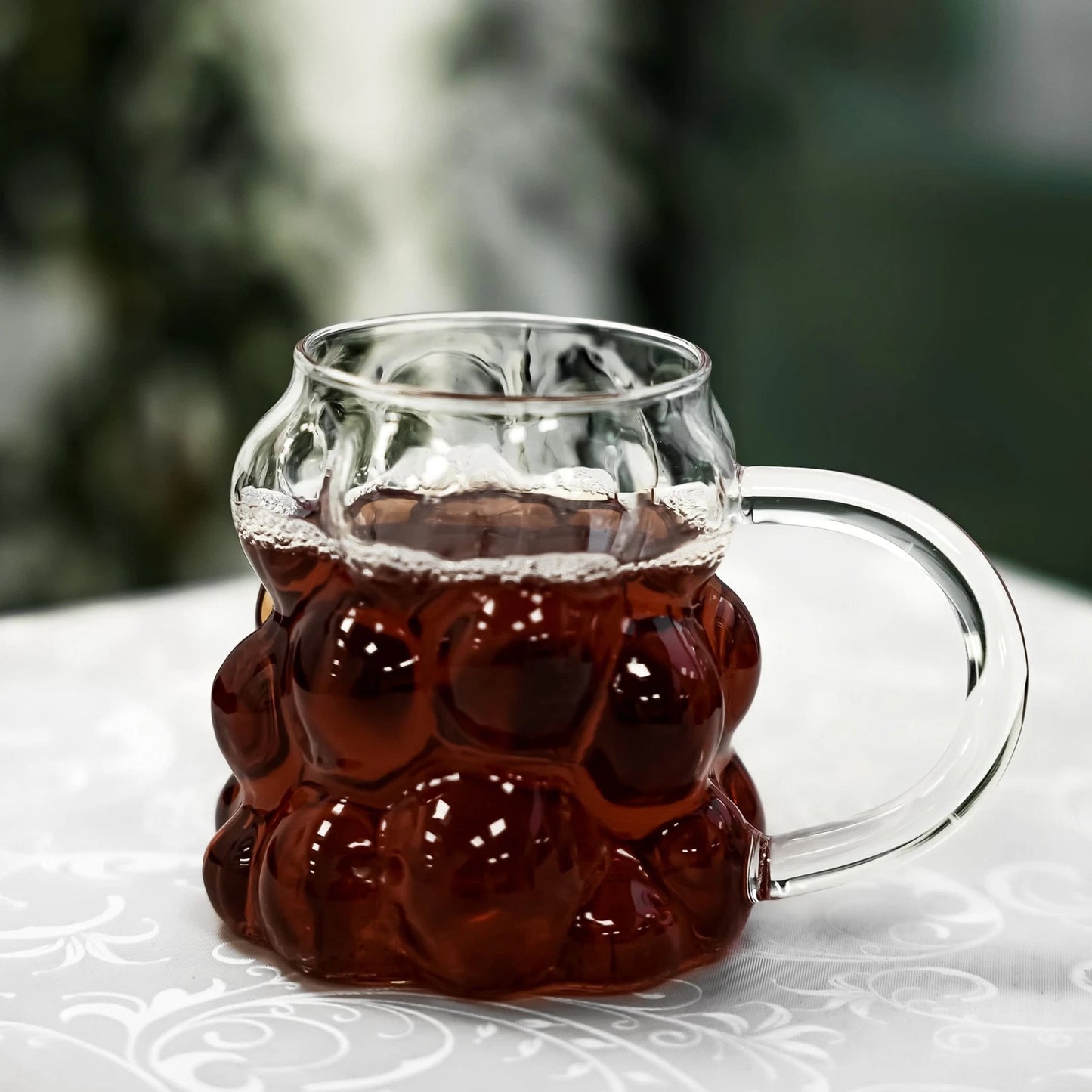 Mulex 2er Bubble Gläser Set mit Henkel, 350ml