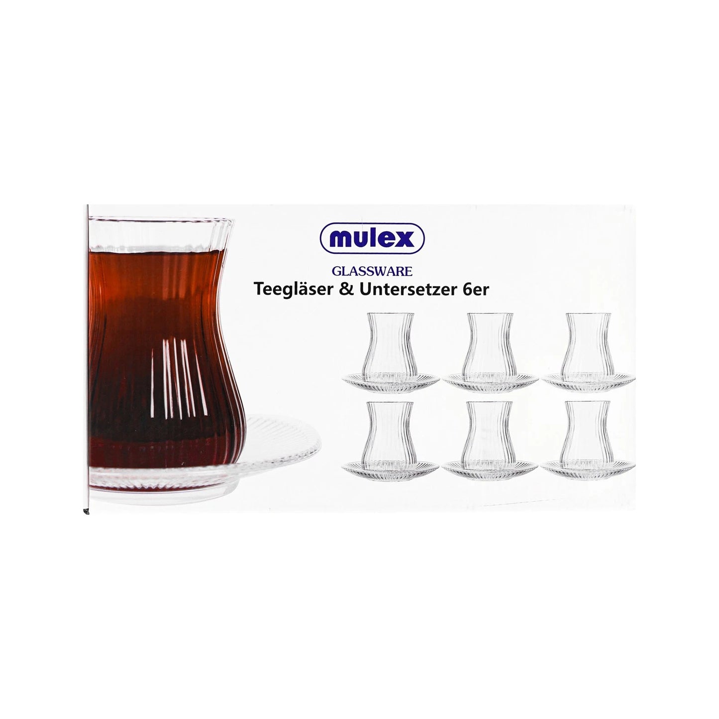 Mulex Relief Teeglas Set, 12tlg