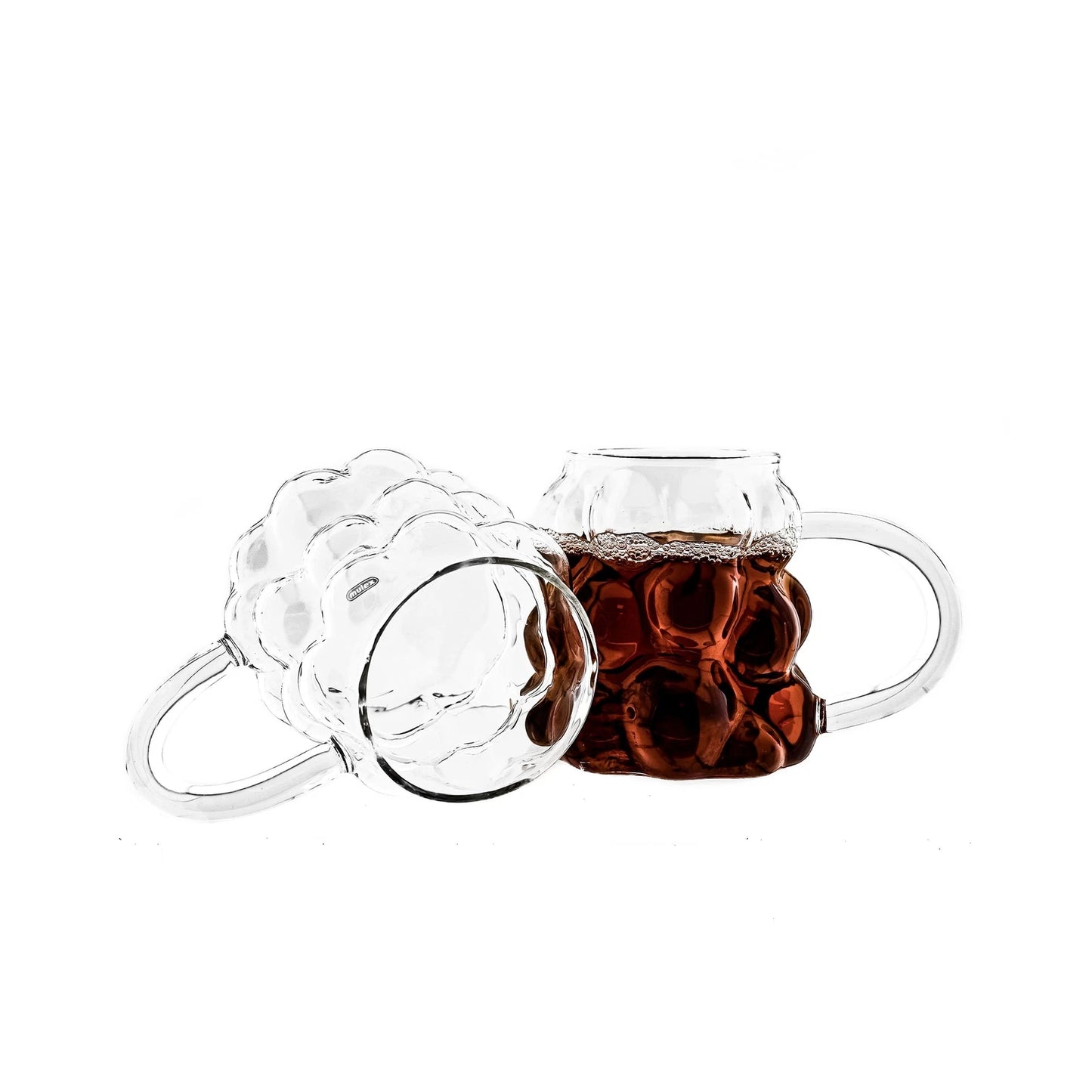 Mulex 2er Bubble Gläser Set mit Henkel, 350ml