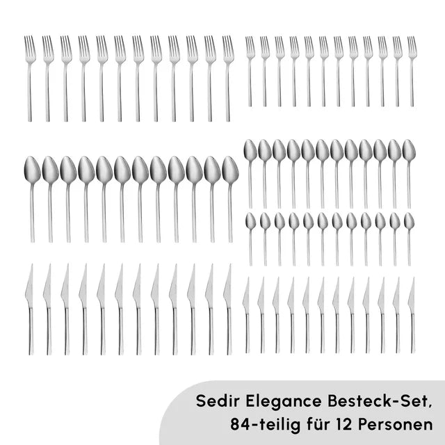 Karaca Sedir Elegance Besteckset für 12 Personen, 84-tlg