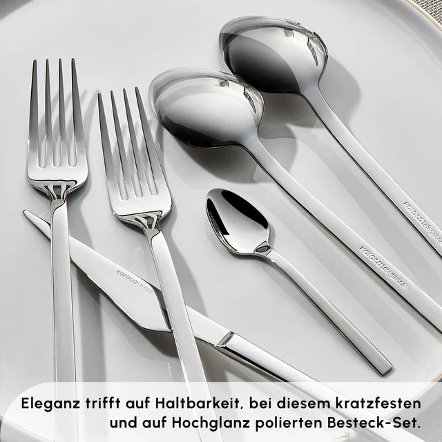 Karaca Sedir Elegance Besteckset für 12 Personen, 84-tlg