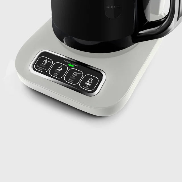 Karaca Caysever Robotea Pro 4 in 1 sprechender Teekocher, Wasserkocher und Filterkaffeemaschine, 2500W , Starlight