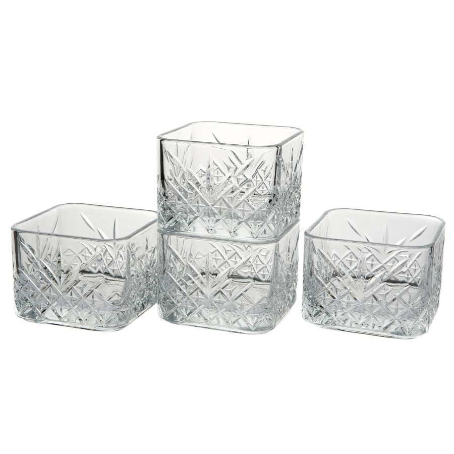 Pasabahce Timeless 4er Glasschale, eckig, 80mm