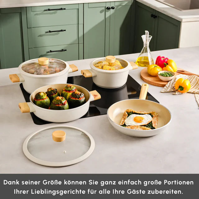 Karaca Swiss Crystal Woody Kochgeschirr-Set, 7 Teilig