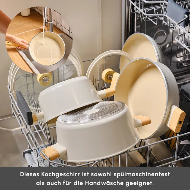 Karaca Swiss Crystal Woody Kochgeschirr-Set, 7 Teilig