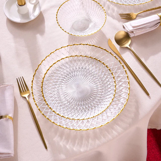 Karaca Zelazo Geschirrset Gold Rim für 6 Personen , 18 Teilig