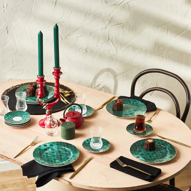 Karaca Zümrüt  Dessert Set für 6 Personen, 18 Teilig