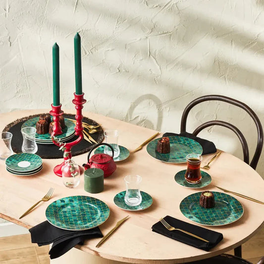 Karaca Zümrüt  Dessert Set für 6 Personen, 18 Teilig